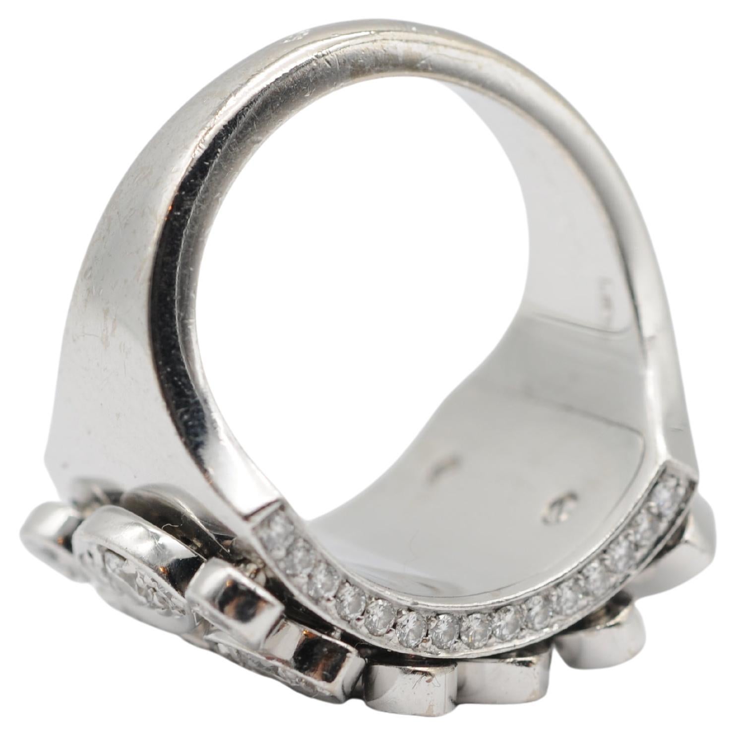 Cartier Diadea Diamant 18K Weißgold Verlobungs-/Cocktailtail-/Ring im Angebot 4