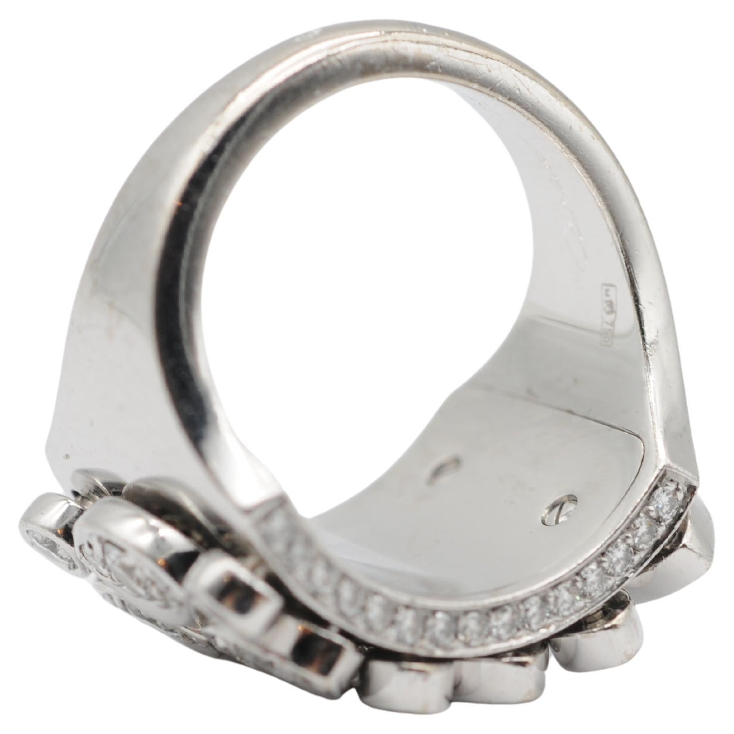 Cartier Diadea Diamant 18K Weißgold Verlobungs-/Cocktailtail-/Ring im Angebot 5