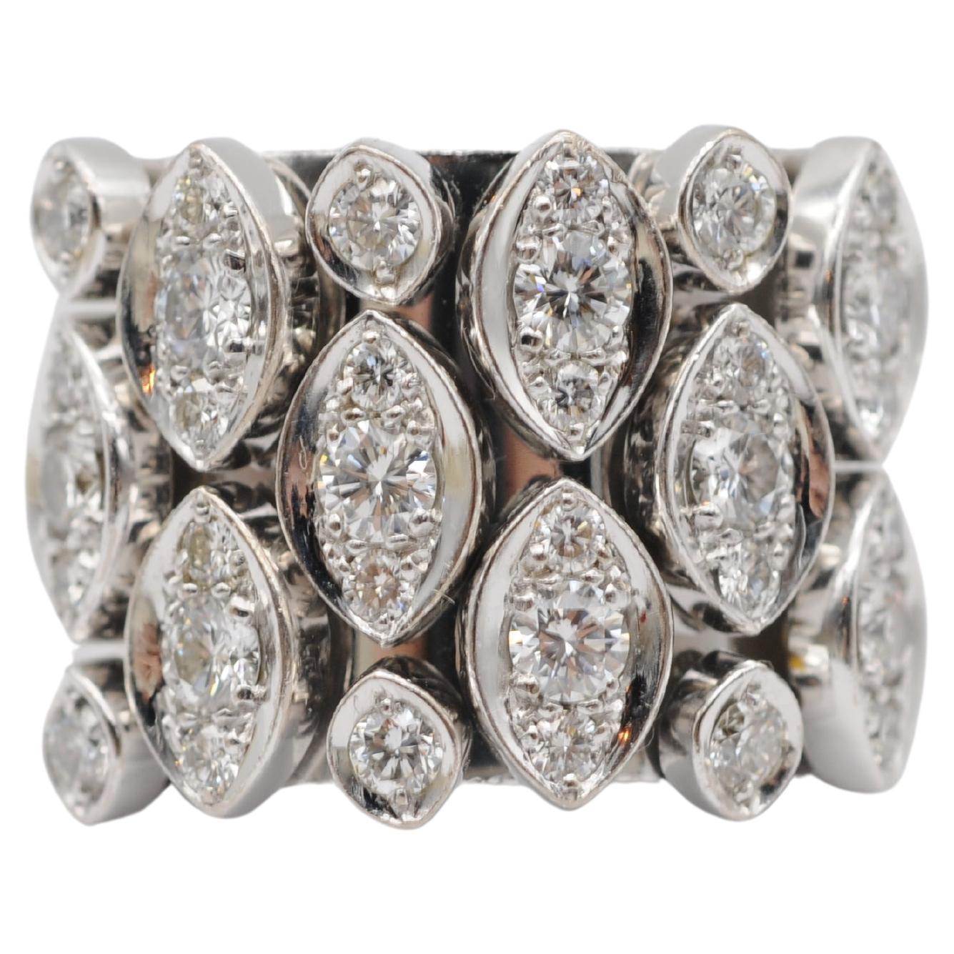 Cartier Diadea Diamant 18K Weißgold Verlobungs-/Cocktailtail-/Ring im Angebot 6
