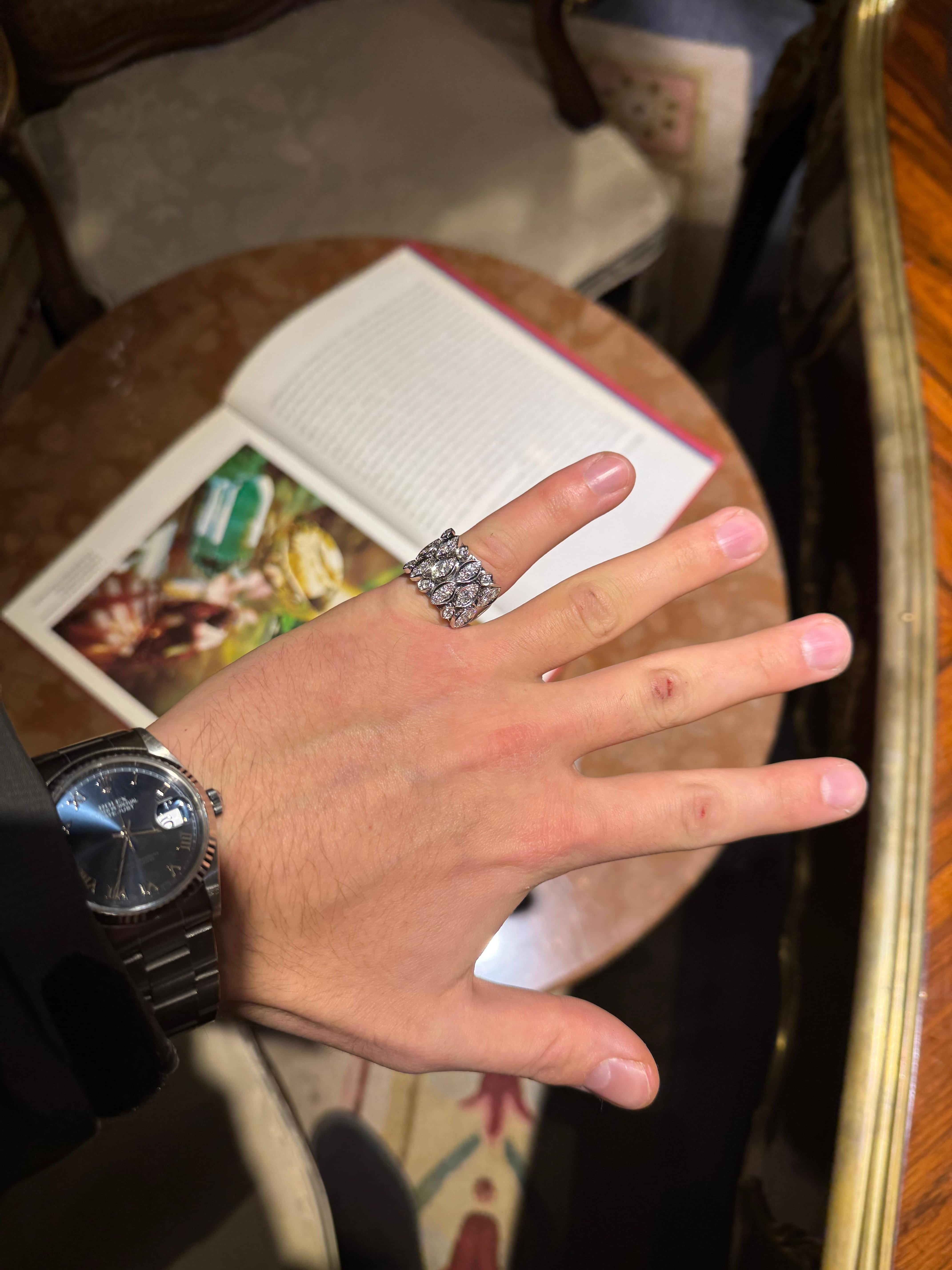 Cartier Diadea Diamant 18K Weißgold Verlobungs-/Cocktailtail-/Ring im Angebot 12