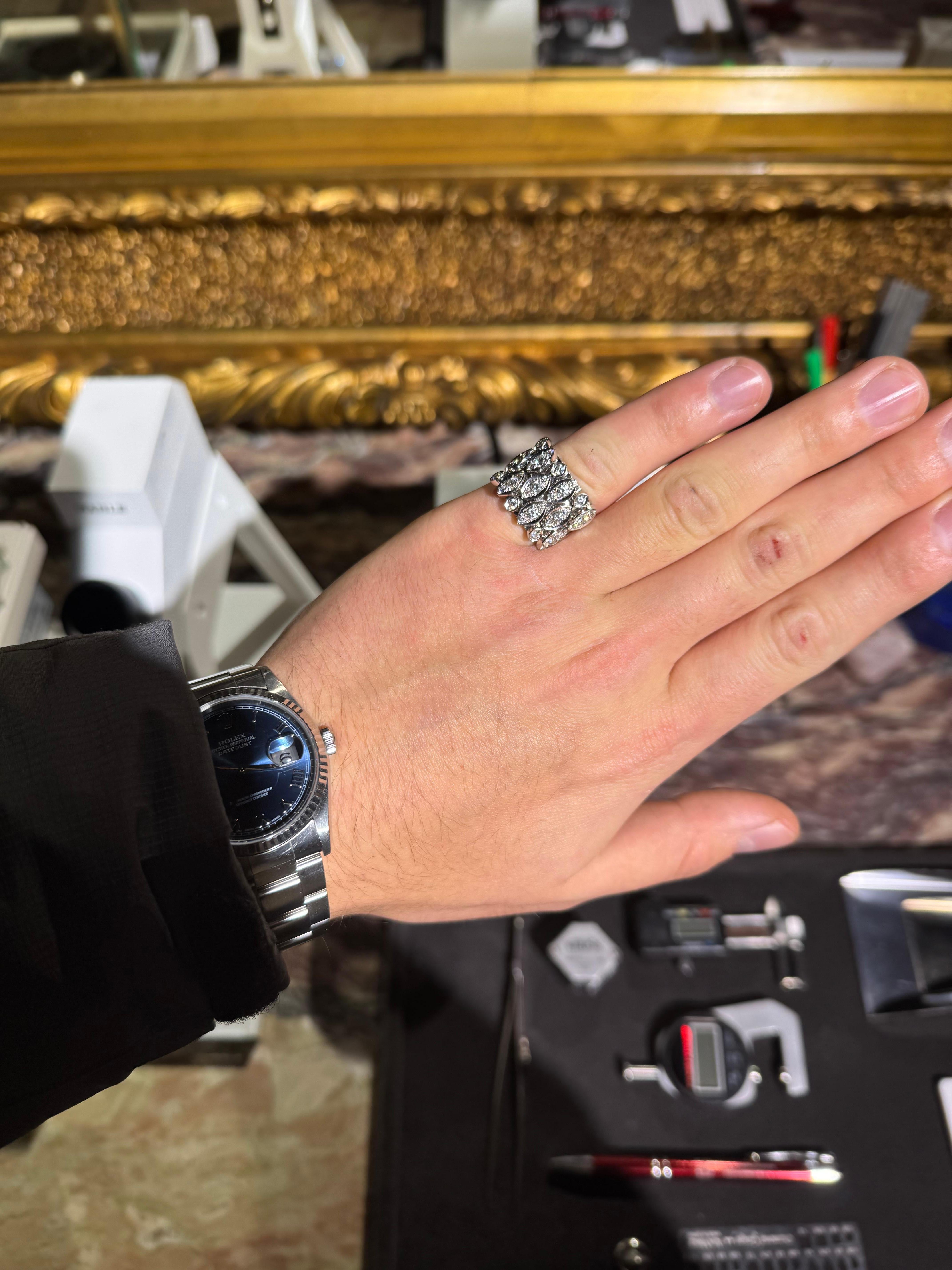 Cartier Diadea Diamant 18K Weißgold Verlobungs-/Cocktailtail-/Ring im Angebot 14