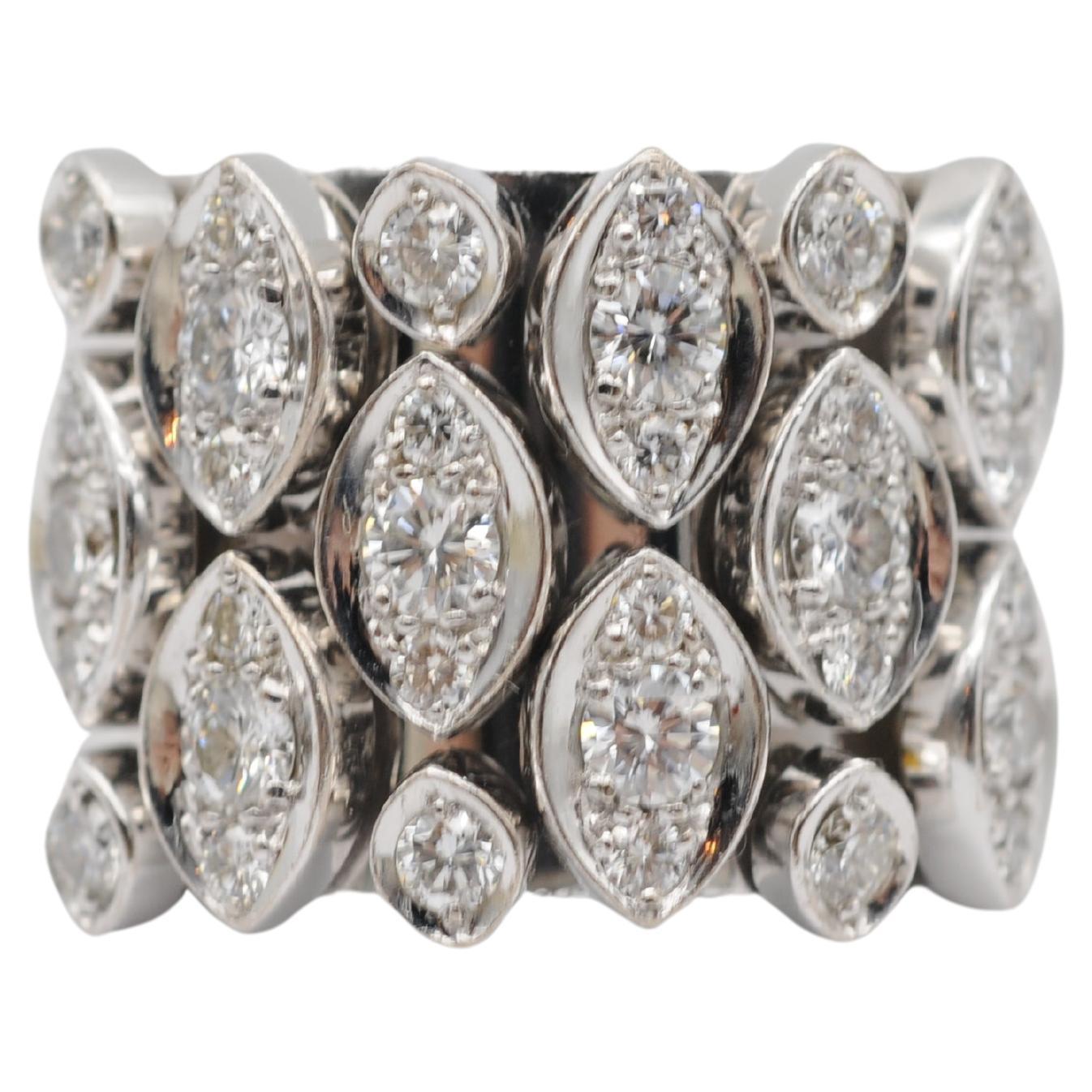 Cartier Diadea Diamant 18K Weißgold Verlobungs-/Cocktailtail-/Ring (Ästhetizismus) im Angebot
