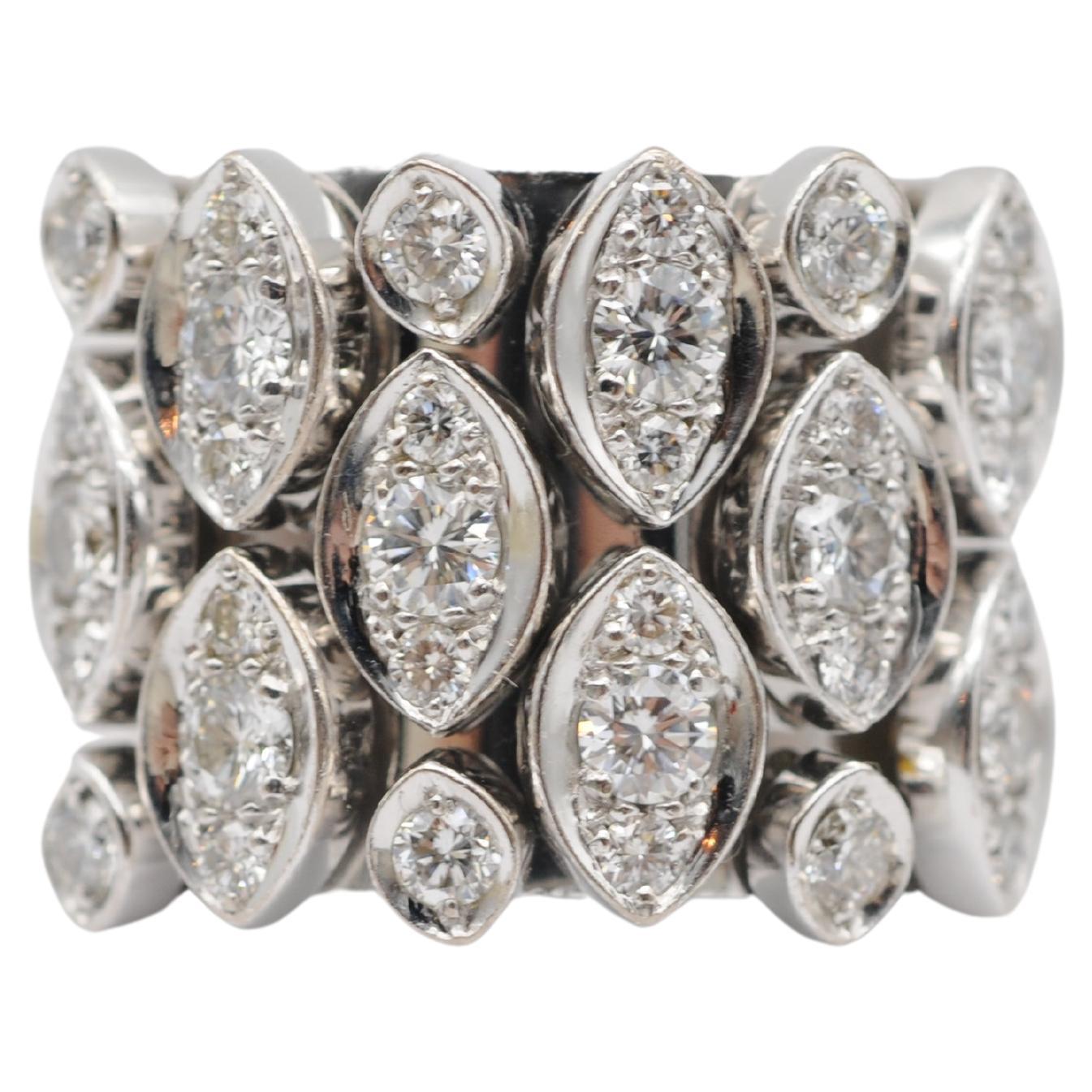 Cartier Diadea Diamant 18K Weißgold Verlobungs-/Cocktailtail-/Ring (Brillantschliff) im Angebot