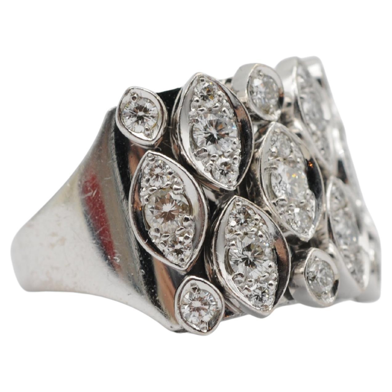 Cartier Diadea Diamant 18K Weißgold Verlobungs-/Cocktailtail-/Ring Damen im Angebot