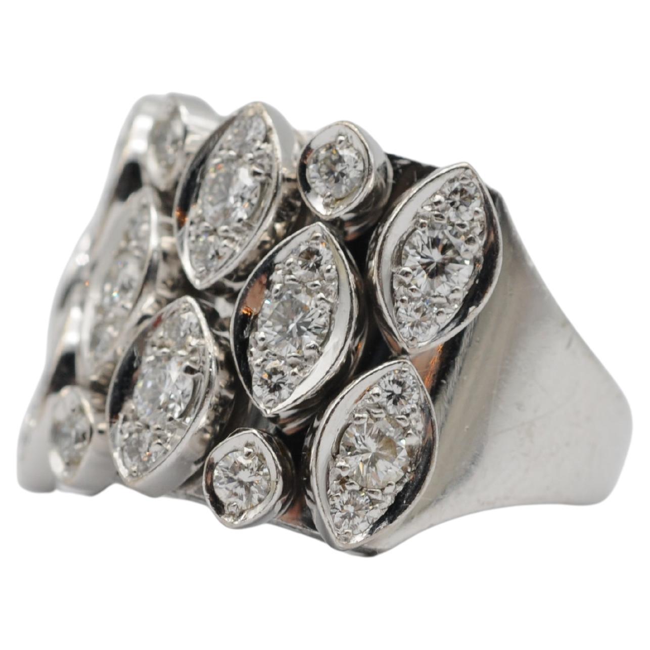 Cartier Diadea Diamant 18K Weißgold Verlobungs-/Cocktailtail-/Ring im Angebot 1
