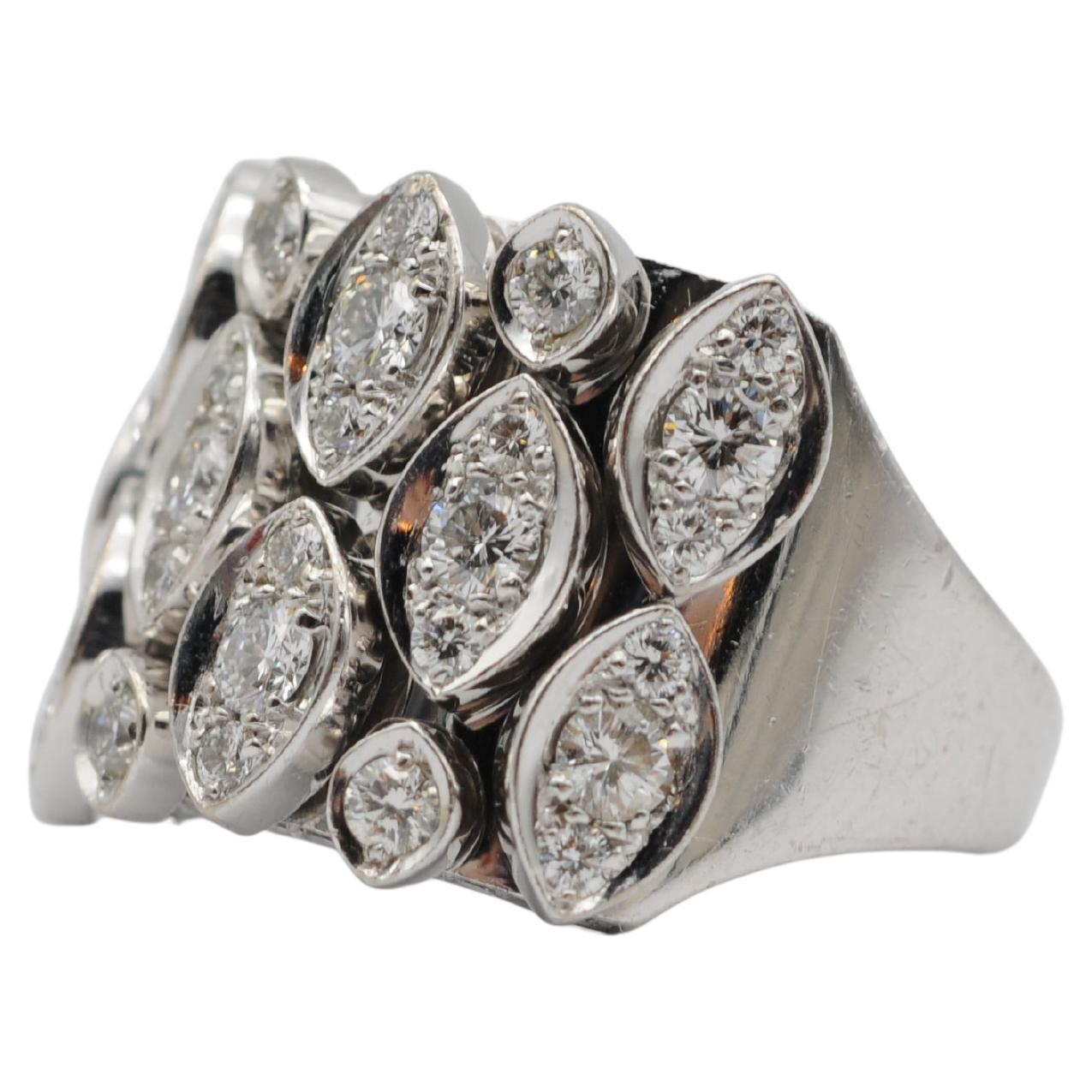Cartier Diadea Diamant 18K Weißgold Verlobungs-/Cocktailtail-/Ring im Angebot 2