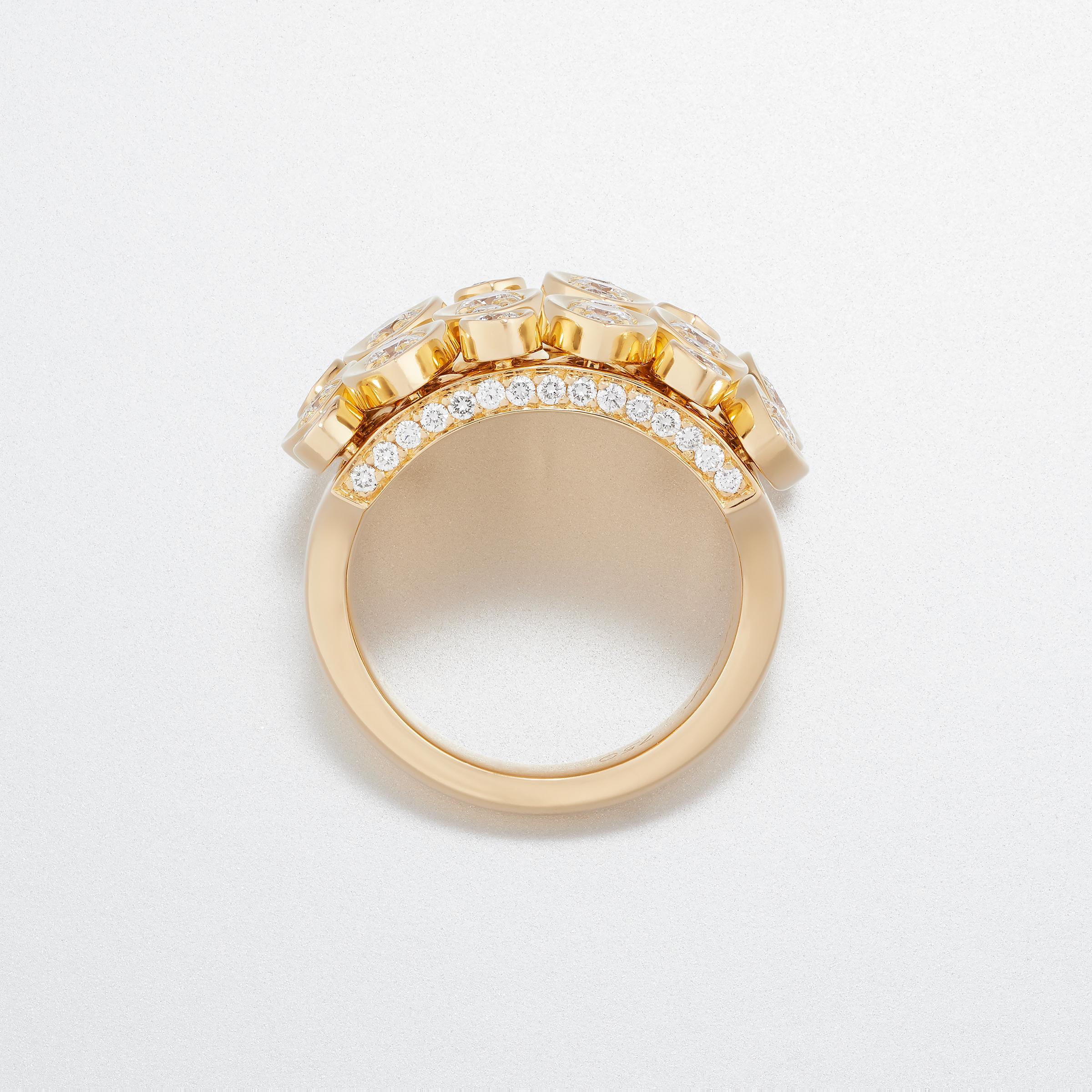 Brilliant Cut Cartier Diadea Diamond 18K Yellow Gold Engagement / Cocktail / Band Ring For Sale