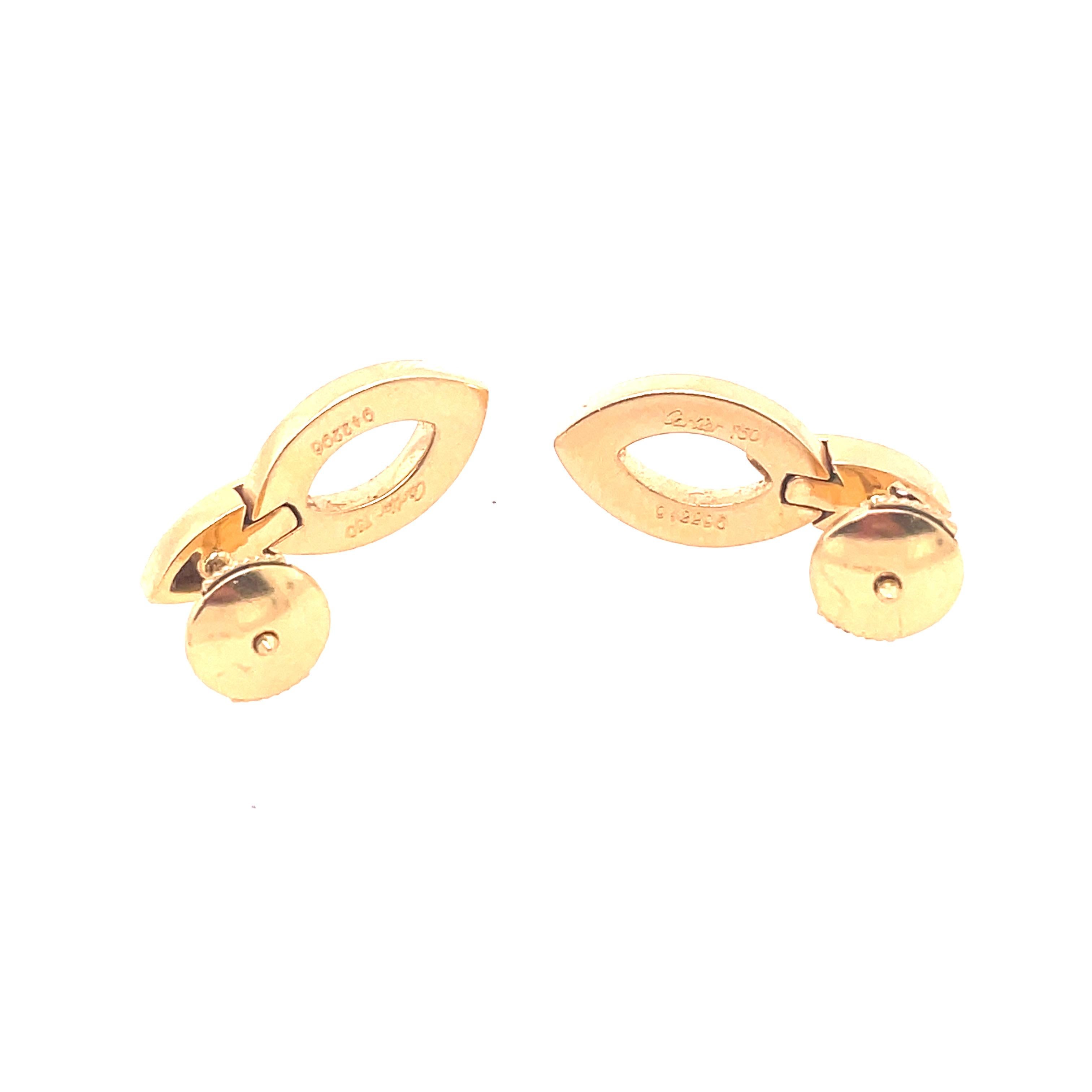 Cartier 18kt yellow gold Diade earrings with diamond accents
Six VVS1 Clarity with EF Coloring
