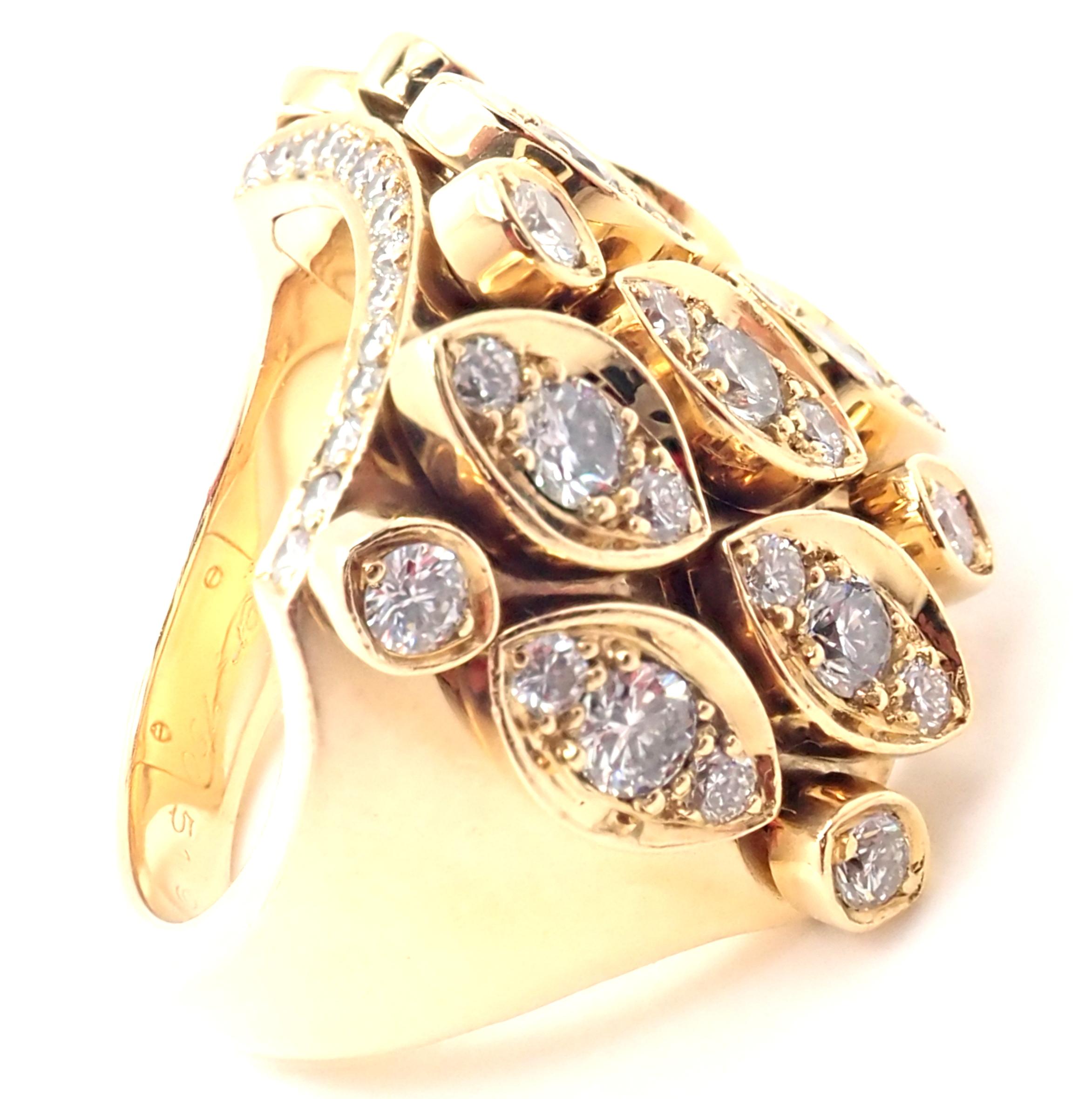 Cartier Diadea Mobile Diamond Yellow Gold Ring In Excellent Condition In Holland, PA