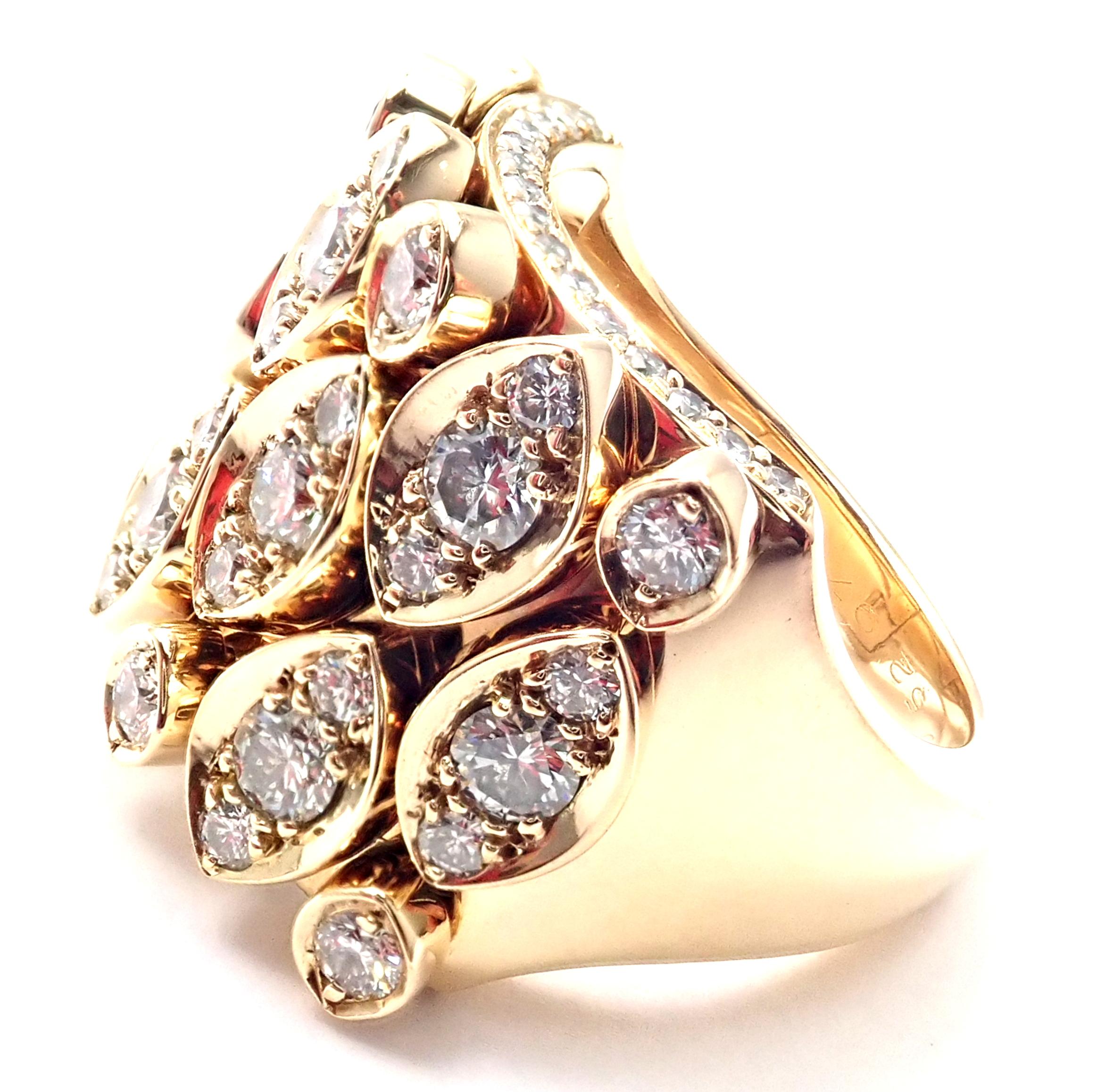 Cartier Diadea Mobile Diamond Yellow Gold Ring In Excellent Condition In Southampton, PA