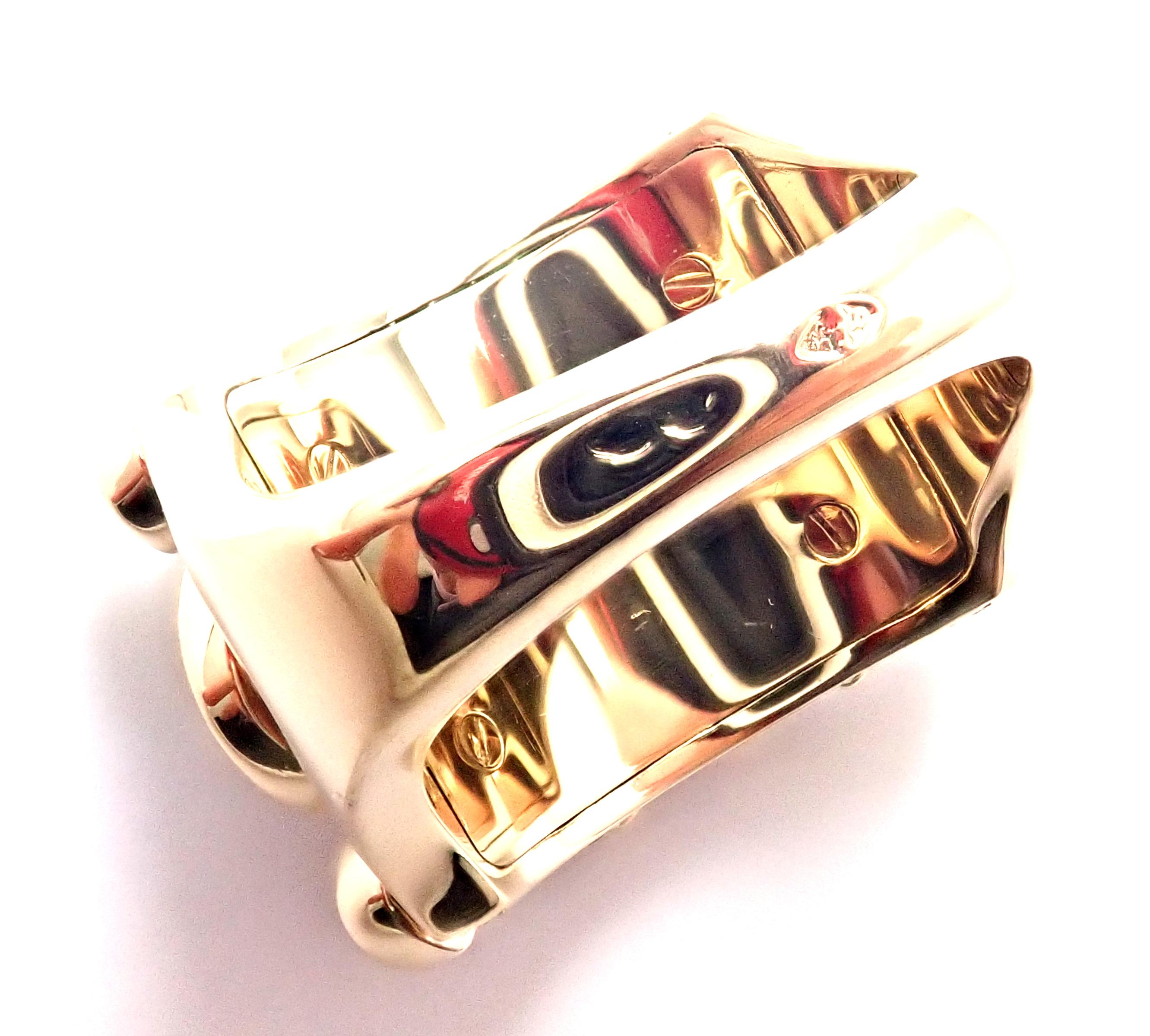 Women's or Men's Cartier Diadea Mobile Diamond Yellow Gold Ring