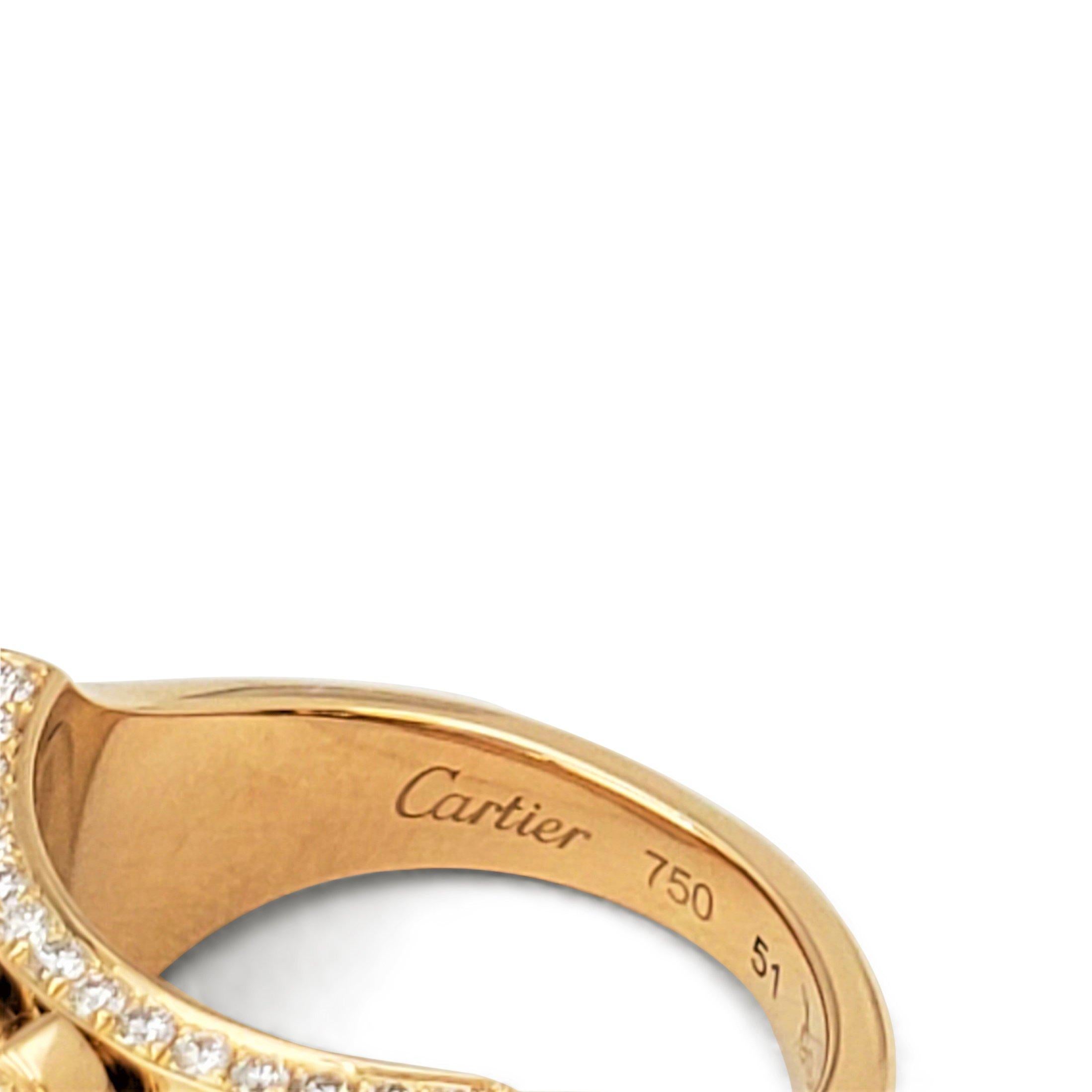 Cartier 'Diadéa' Yellow Gold and Diamond Ring In Excellent Condition In New York, NY
