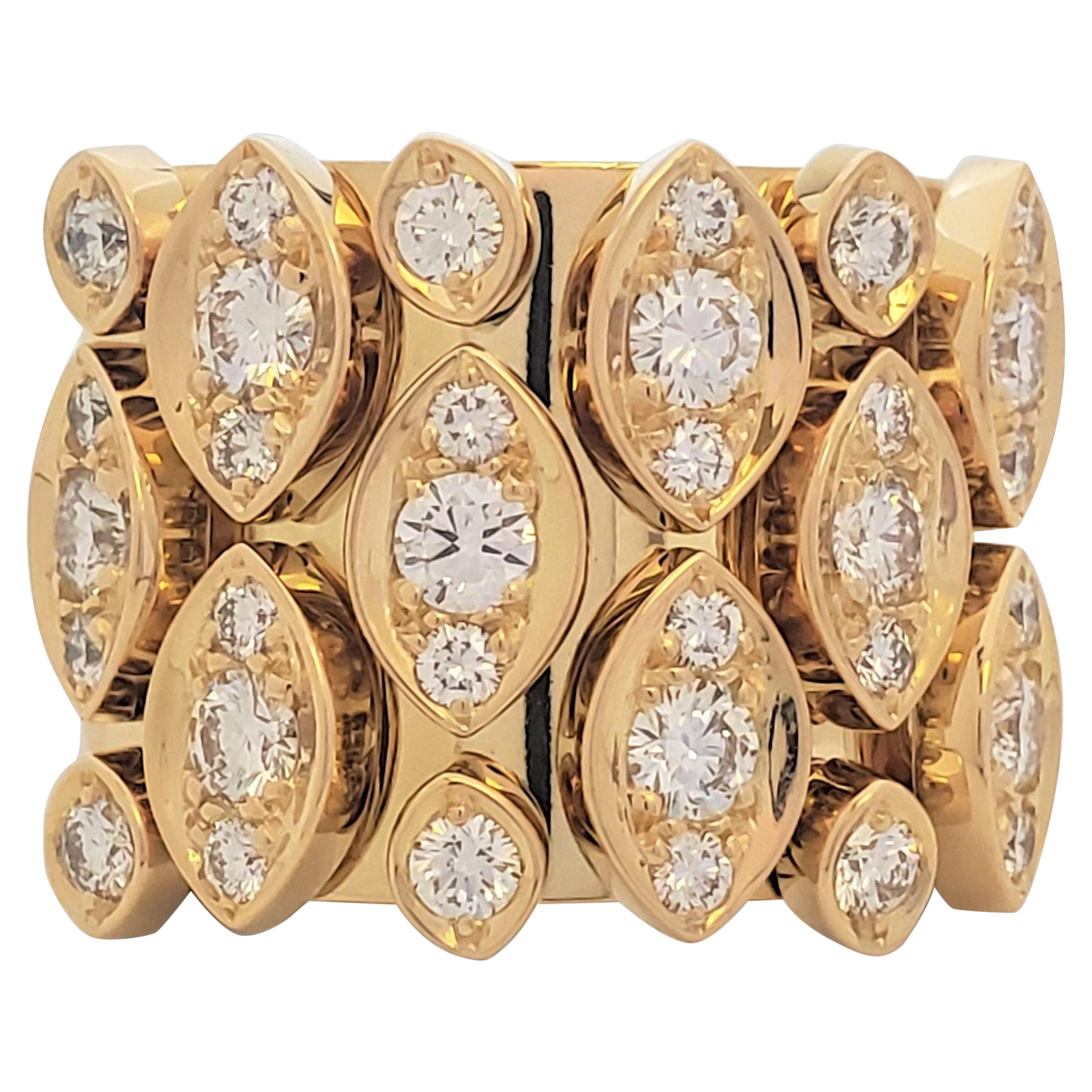 Cartier 'Diadéa' Yellow Gold and Diamond Ring