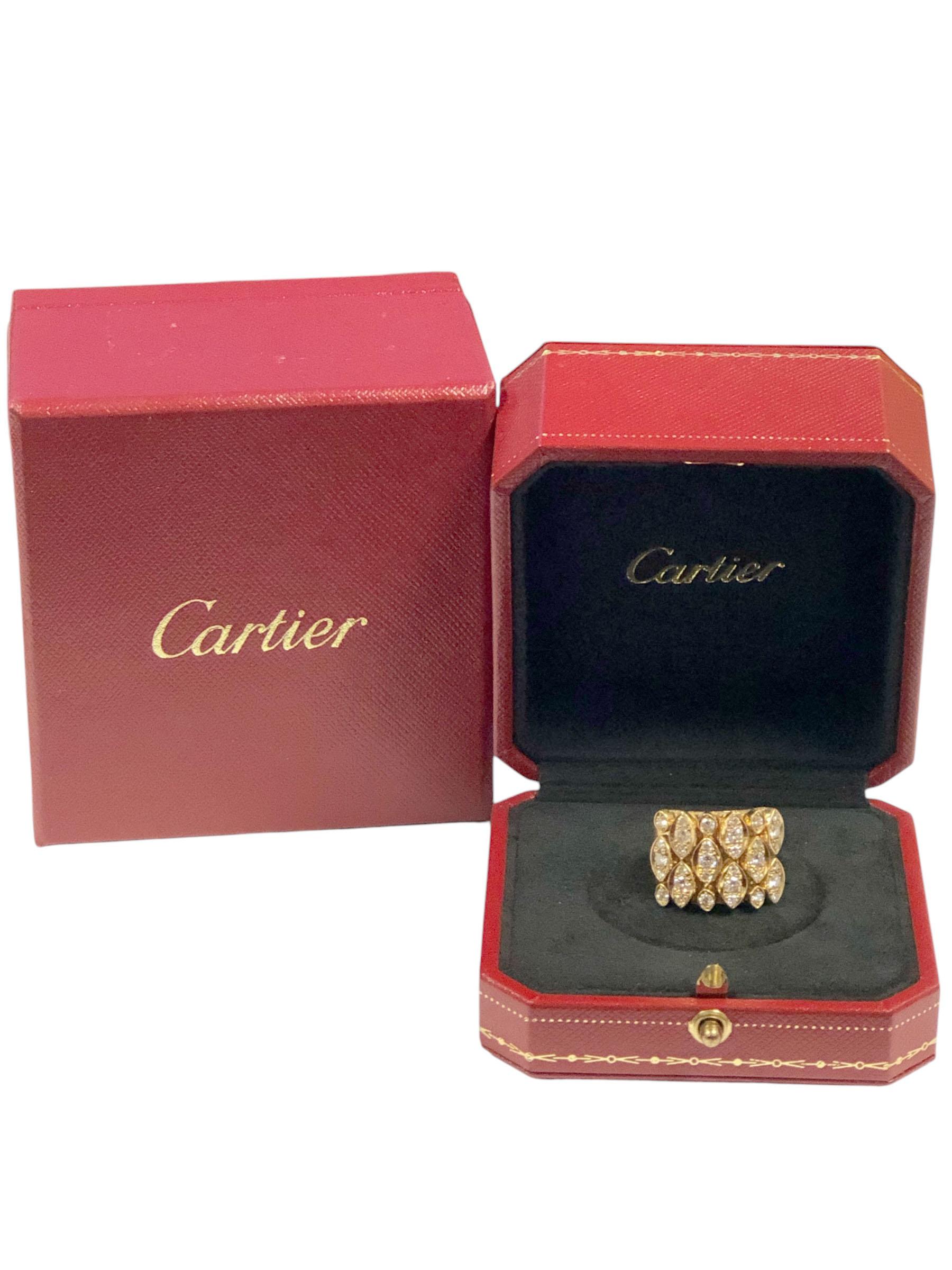 Cartier Diadea Yellow Gold and Diamond Tremblant Ring 1