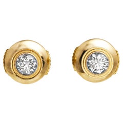 Cartier Diamant Legers Diamond 18K Yellow Gold Stud Earrings