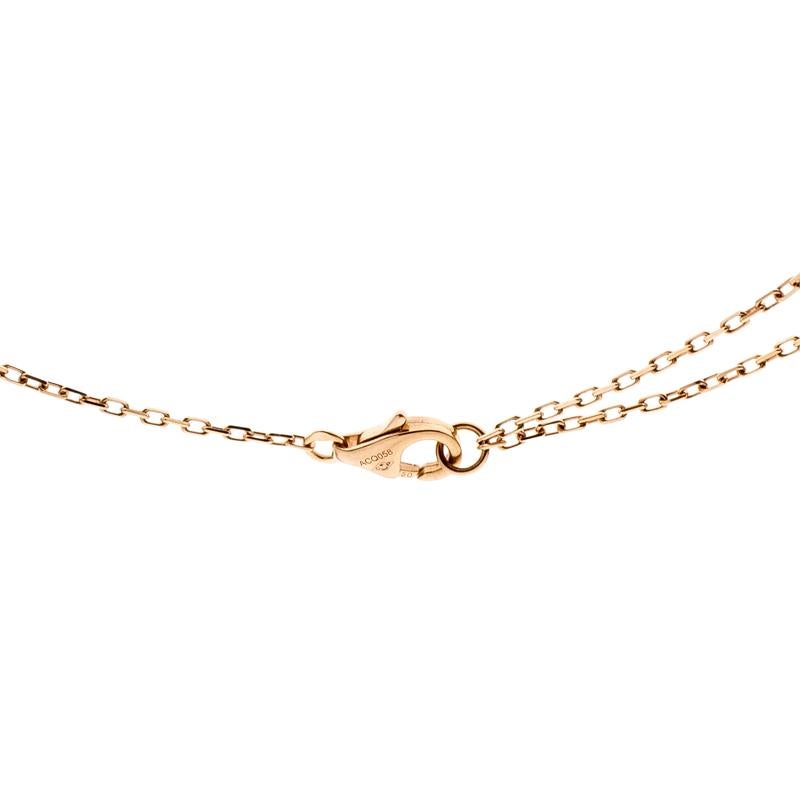 Contemporary Cartier Diamants Legers De Cartier Pink Sapphire Diamond 18k Rose Gold Necklace