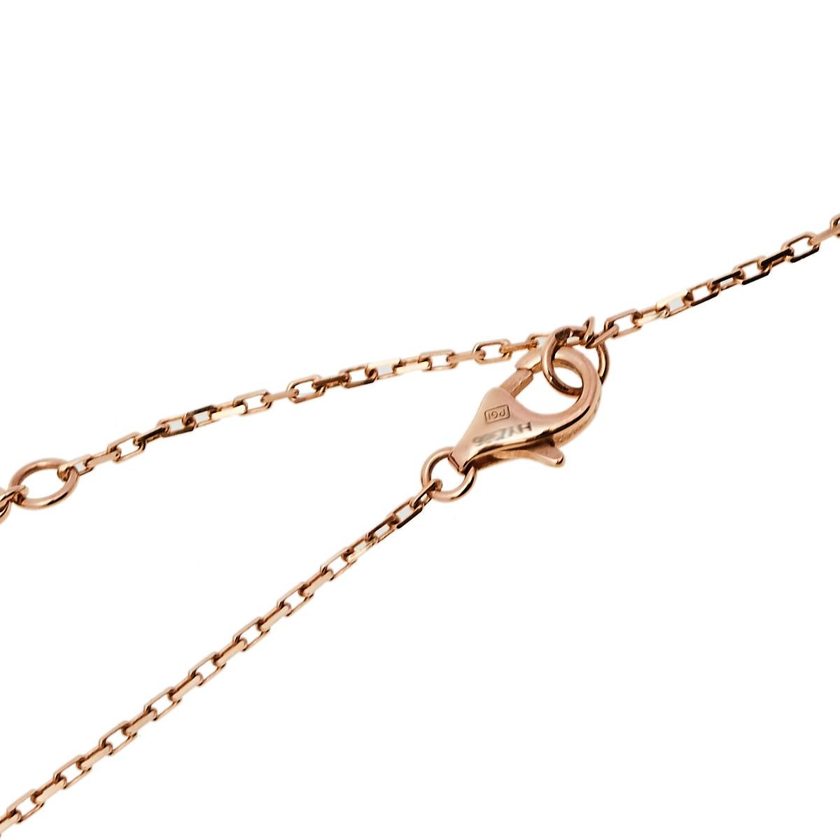 Contemporary Cartier Diamants Légers Diamond 18k Rose Gold Necklace SM