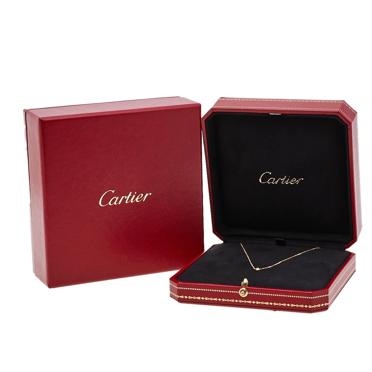 Contemporary Cartier Diamants Légers Diamond 18k Rose Gold Necklace XS