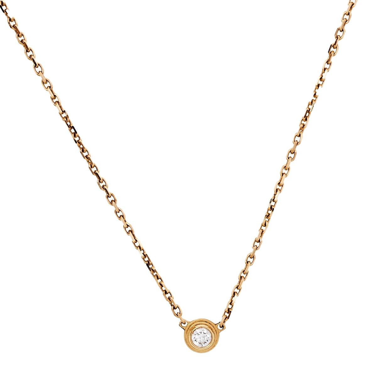 Cartier-Diamants-Legers-Necklace-SM-1P-Diamond-0.09ct-K18-750WG –  Stclaircomo luxury Store