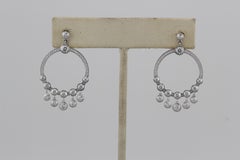 Cartier Diamants Legers  Diamond 18k White Gold Chandelier Earrings