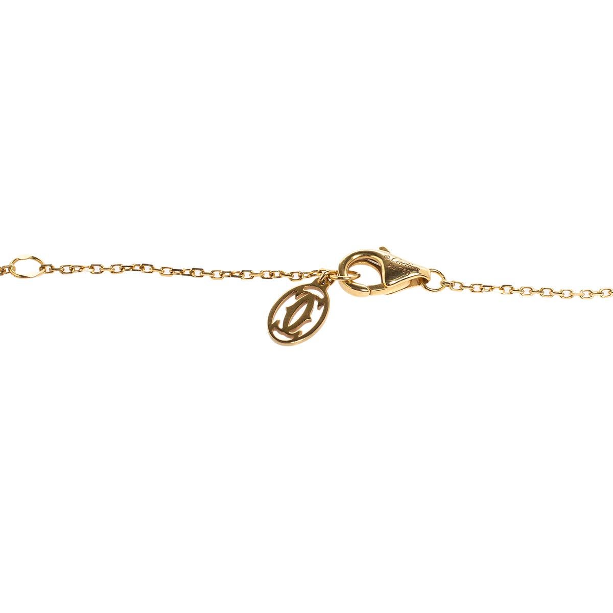 Women's Cartier Diamants Légers Diamond 18K Yellow Gold Necklace XS