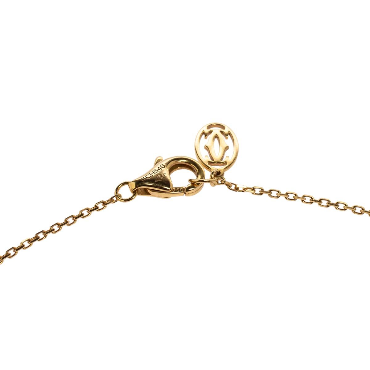 Cartier Diamants Légers Diamond 18K Yellow Gold Necklace XS 2