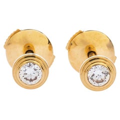 Cartier Diamants Légers Diamond 18K Yellow Gold Stud Earrings