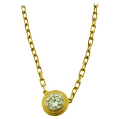 Cartier Diamants Légers Large Model LM 18 Karat Yellow Gold Diamond Necklace