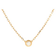 Cartier Diamants Legers Pendant Necklace 18k Rose Gold with Diamond Small