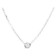 Cartier Diamants Legers Pendant Necklace 18k White Gold with Diamond Smal