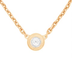 Cartier Diamants Legers Rose Gold Pendant Necklace