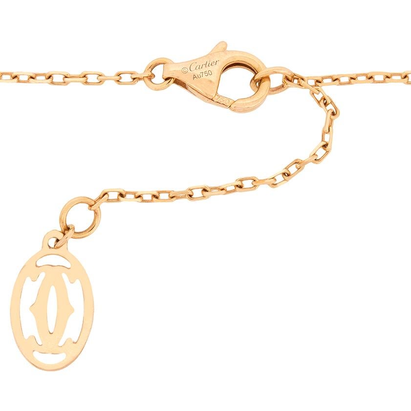 Modern Cartier Diamants Legers Rose Gold Pendant Necklace