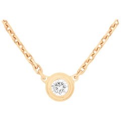 Cartier Diamants Legers Rose Gold Pendant Necklace