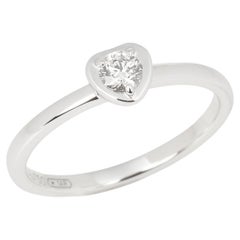 Cartier Diamond Solitaire 18ct White Gold Diamant Lègers Ring