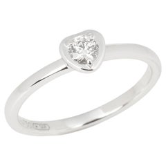 Anillo Cartier Diamante Solitario Oro Blanco 18ct Diamant Lègers