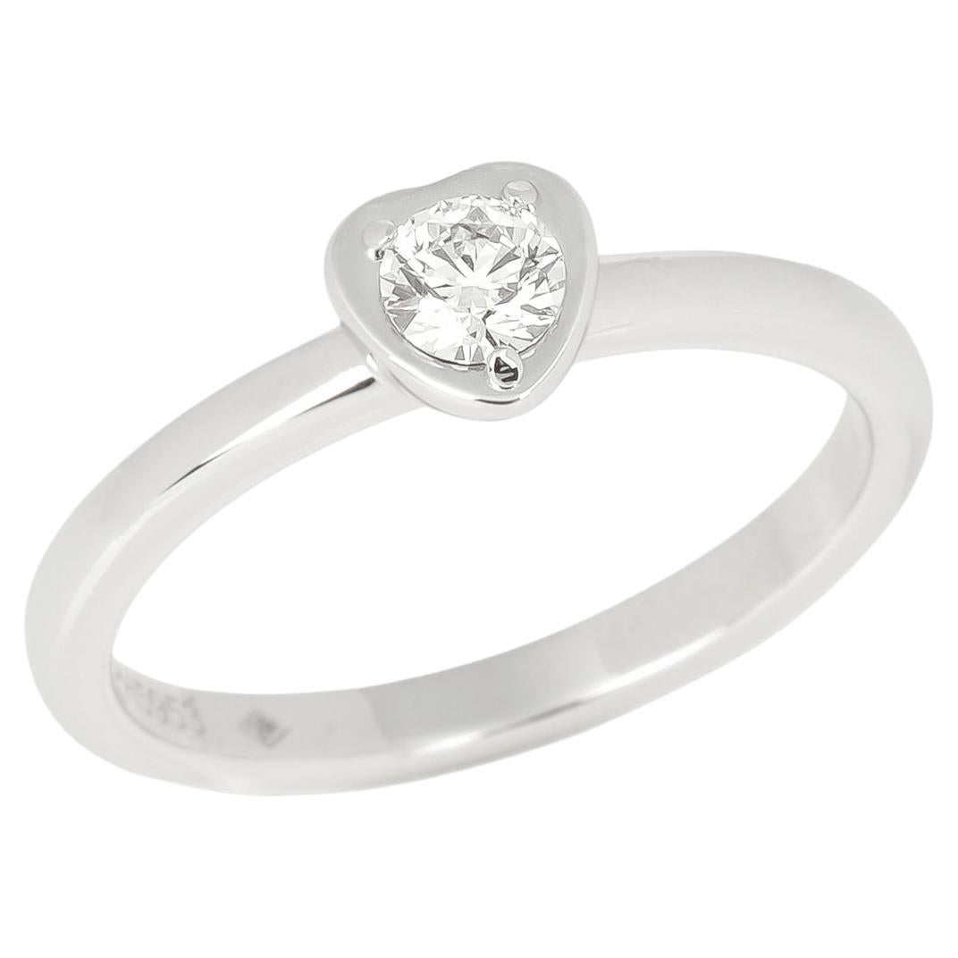 Cartier Diamond Solitaire 18ct White Gold Diamant Lègers Ring