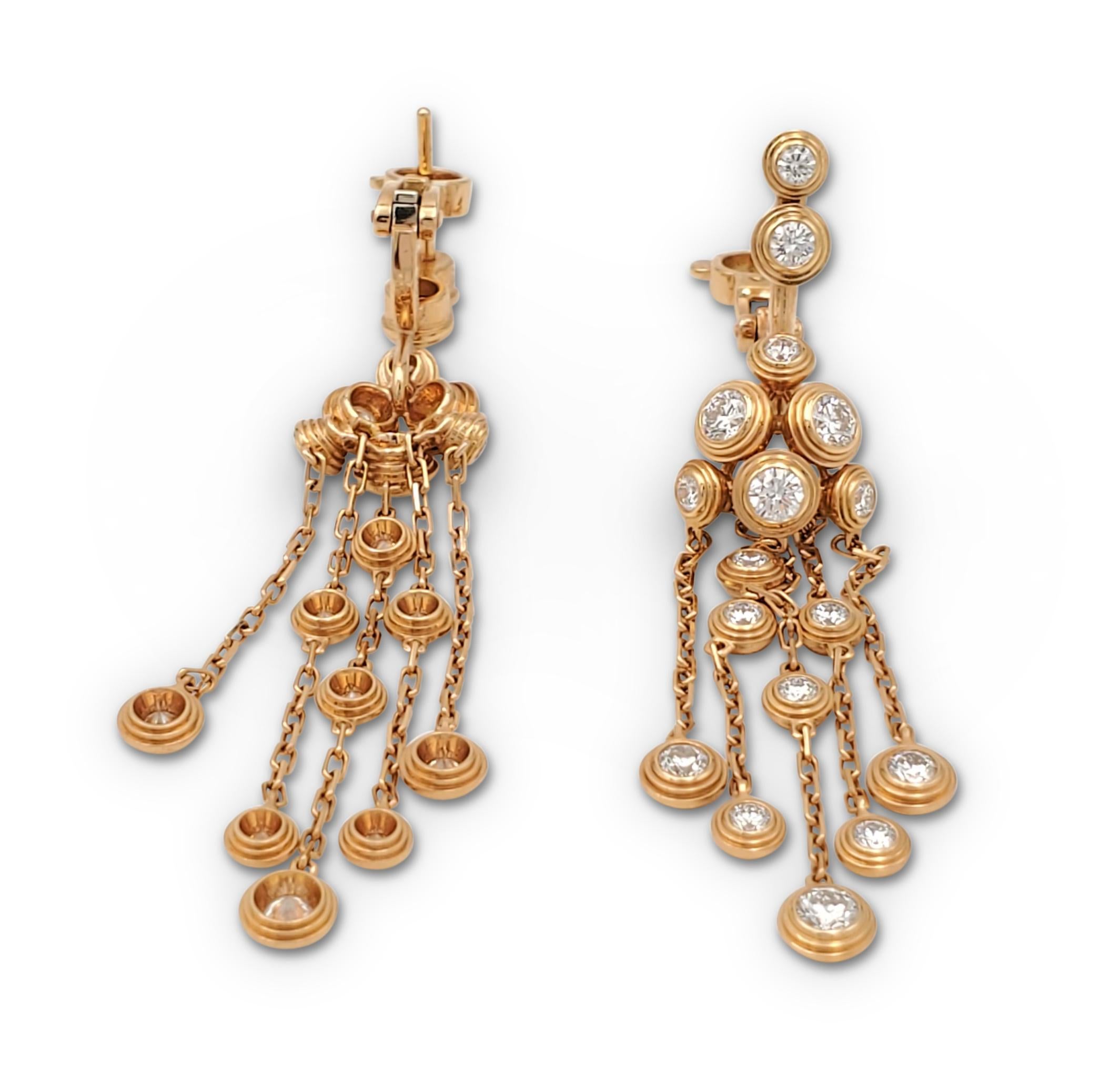Women's Cartier 'Diamants Légers' Yellow Gold and Diamond Earrings