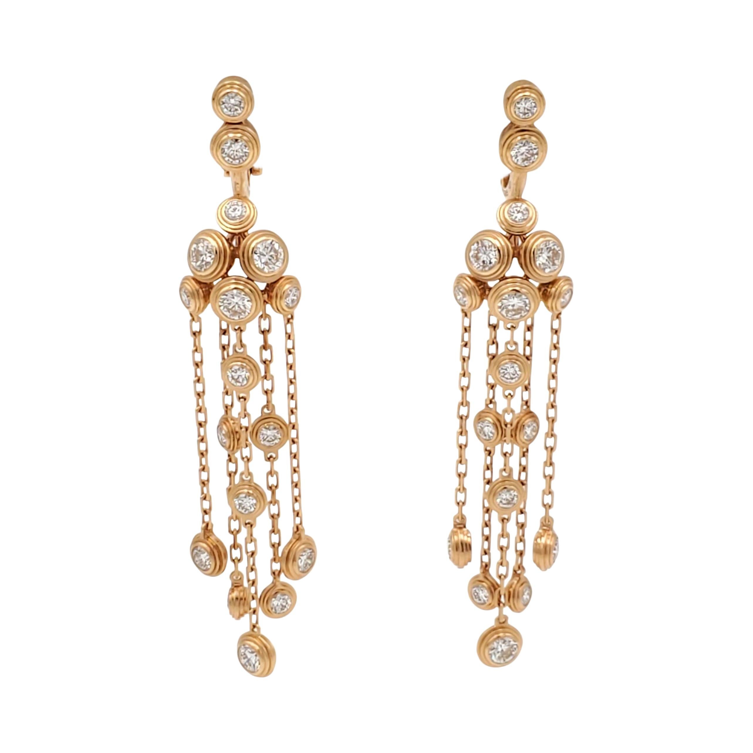 Cartier 'Diamants Légers' Yellow Gold and Diamond Earrings