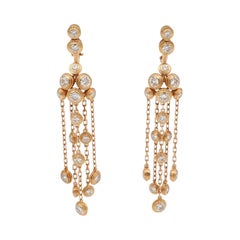 Cartier 'Diamants Légers' Yellow Gold and Diamond Earrings