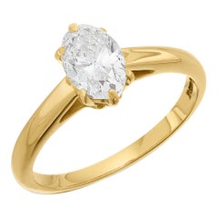 Cartier Diamond, Oval Shape Engagement Ring set in British Hallmarked 18K Gold