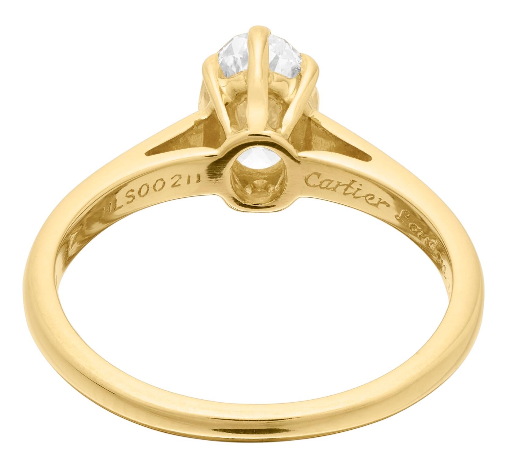 cartier engagement ring gold