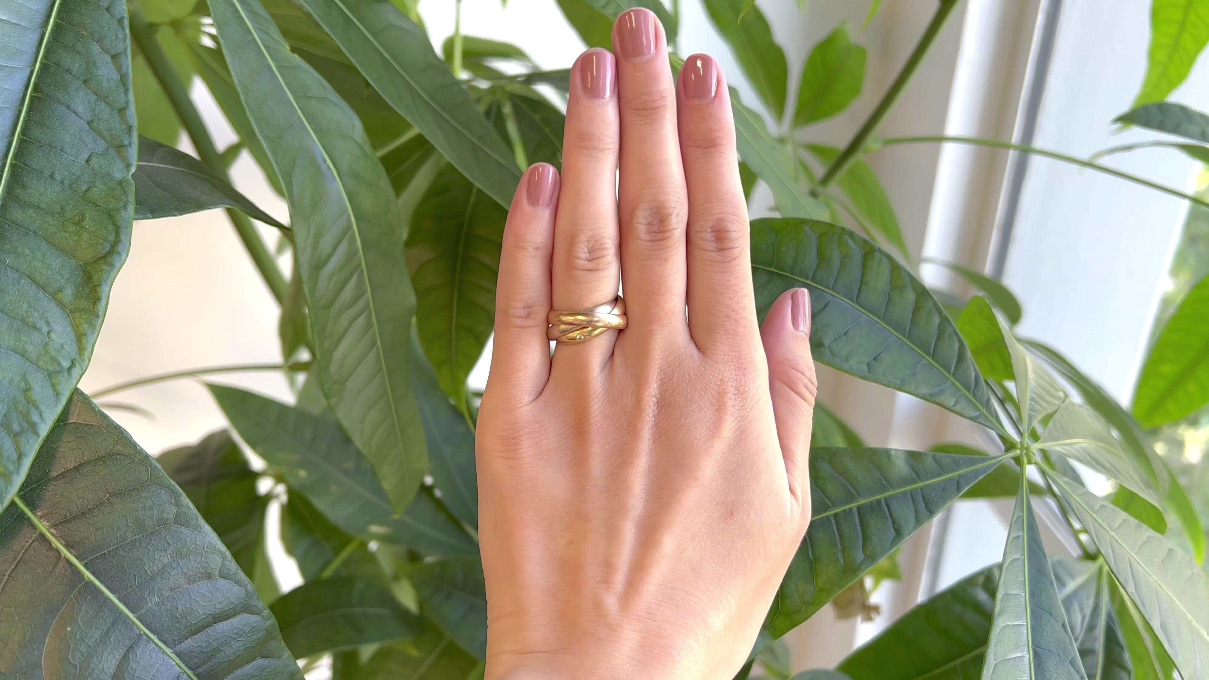 Cartier Diamond 18 Karat Gold Trinity Ring at 1stDibs meaning of