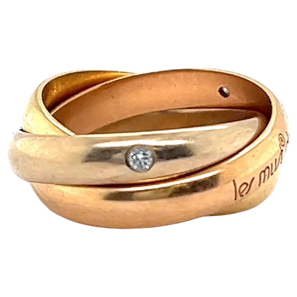 Cartier Diamond 18 Karat Gold Trinity Ring at 1stDibs meaning of