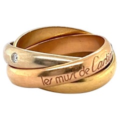 Cartier Diamond 18 Karat Gold Trinity Ring