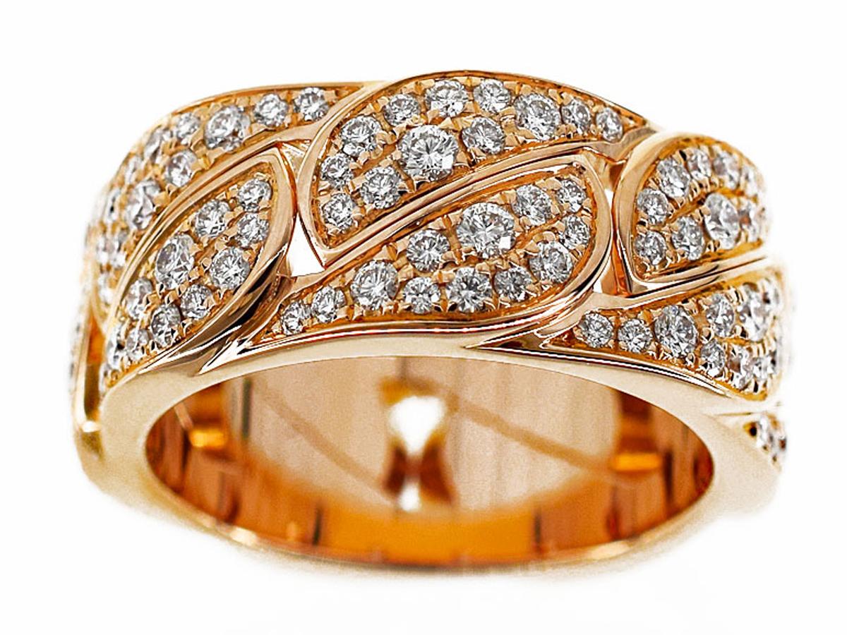 Brand:Cartier 
Name:LA DONA Ring
Material :Diamond, 750 K18 PG pink gold
Comes with:Cartier box, case, certificate (May 2007)
Ring Size:British & Australian:J 1/2  /   US & Canada:5 (bit smaller than size 5 )/  French & Russian:49 /  German:15 3/4 