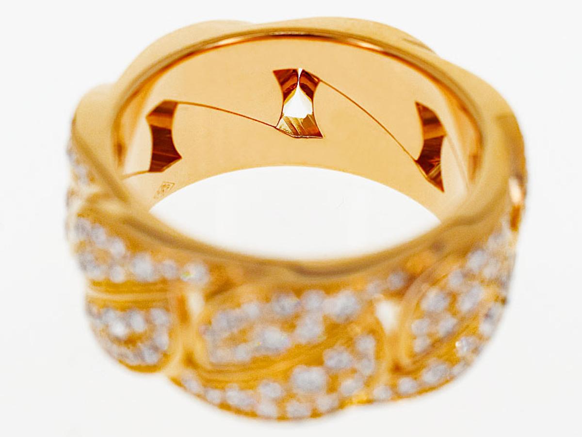 Cartier Diamond 18 Karat Pink Gold La Dona Ring In Good Condition In Tokyo, JP