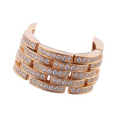 Cartier Diamond 18 Karat Pink Gold Maillon Panthere Ring