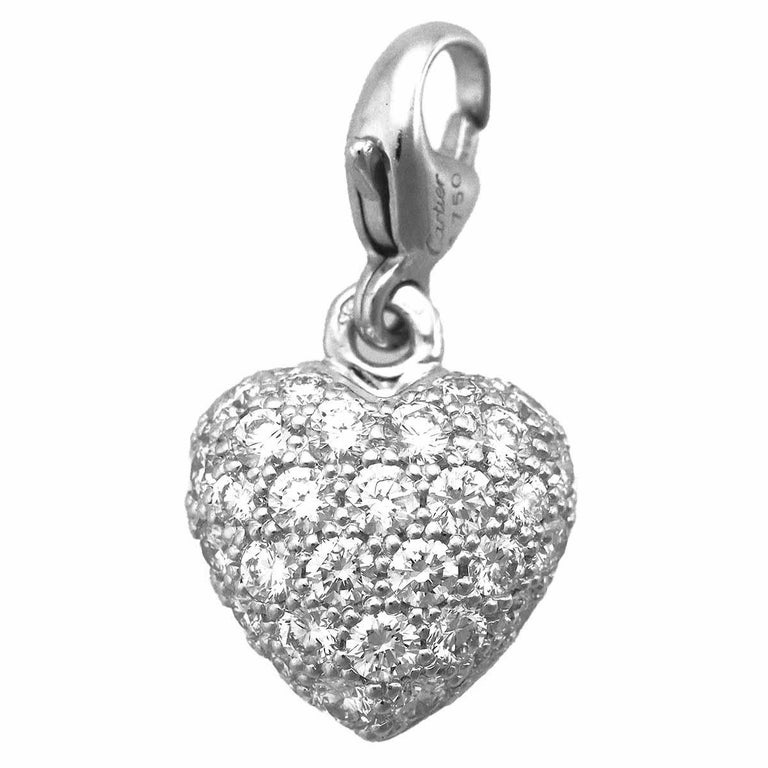 Brand:Cartier
Name:Heart baby charm
Material:Diamond, 750 K18 WG white gold
Weight:2.4g(Approx)
Size:H20mm×W10.70mm / H0.78in×W0.42in(Approx)
Comes with:Cartier Box, Cartier Repair Certificate (Sep 2021)