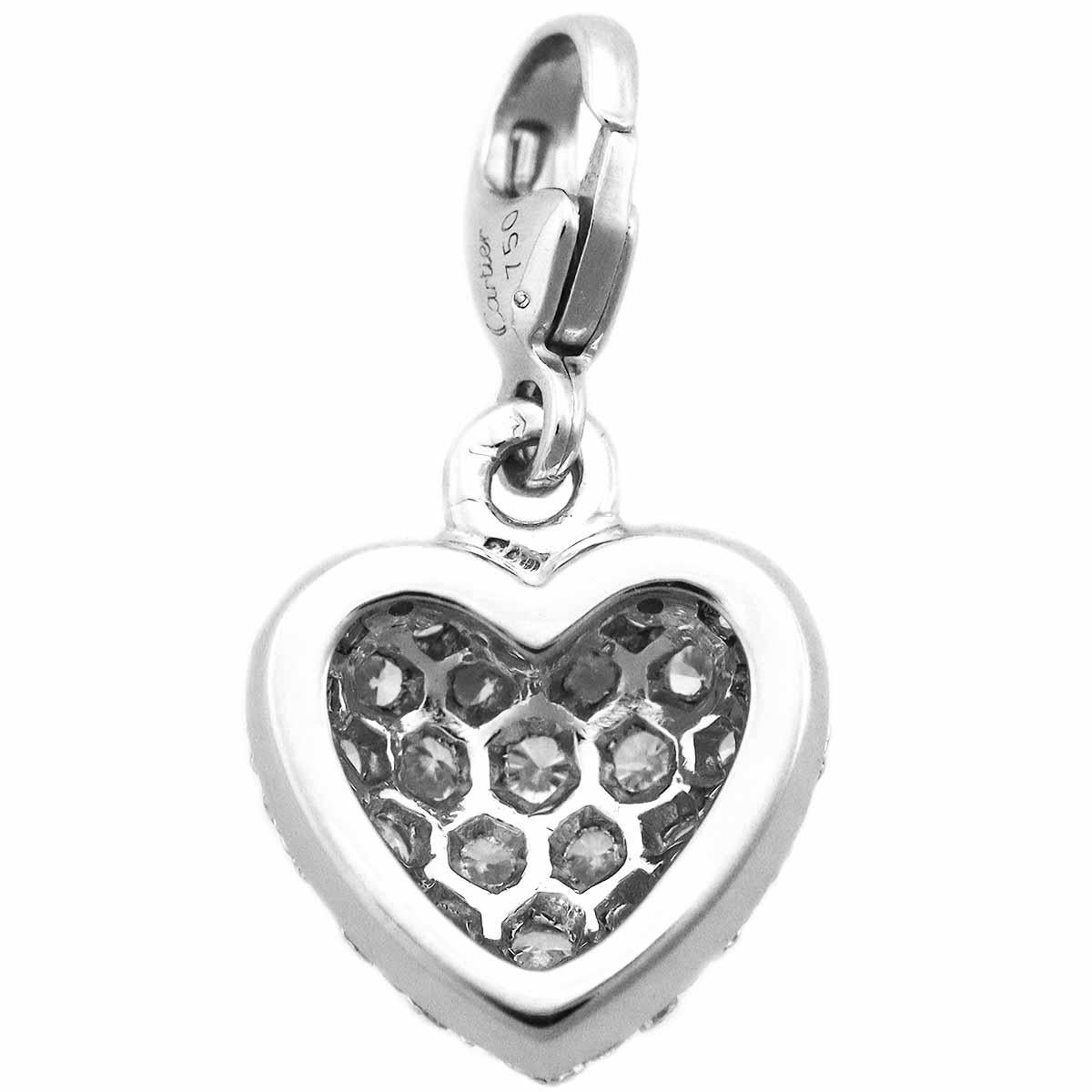 Cartier Diamond 18 Karat White Gold Heart Baby Charm 1