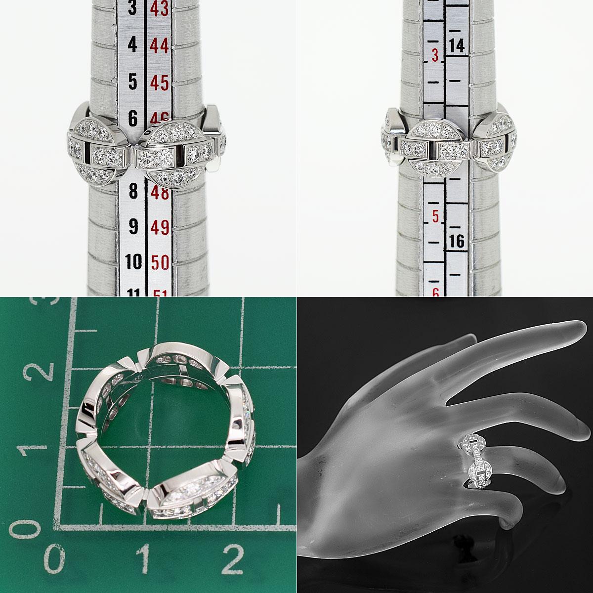 Round Cut Cartier Himalia Diamond 18 Karat White Gold Ring US 4 For Sale